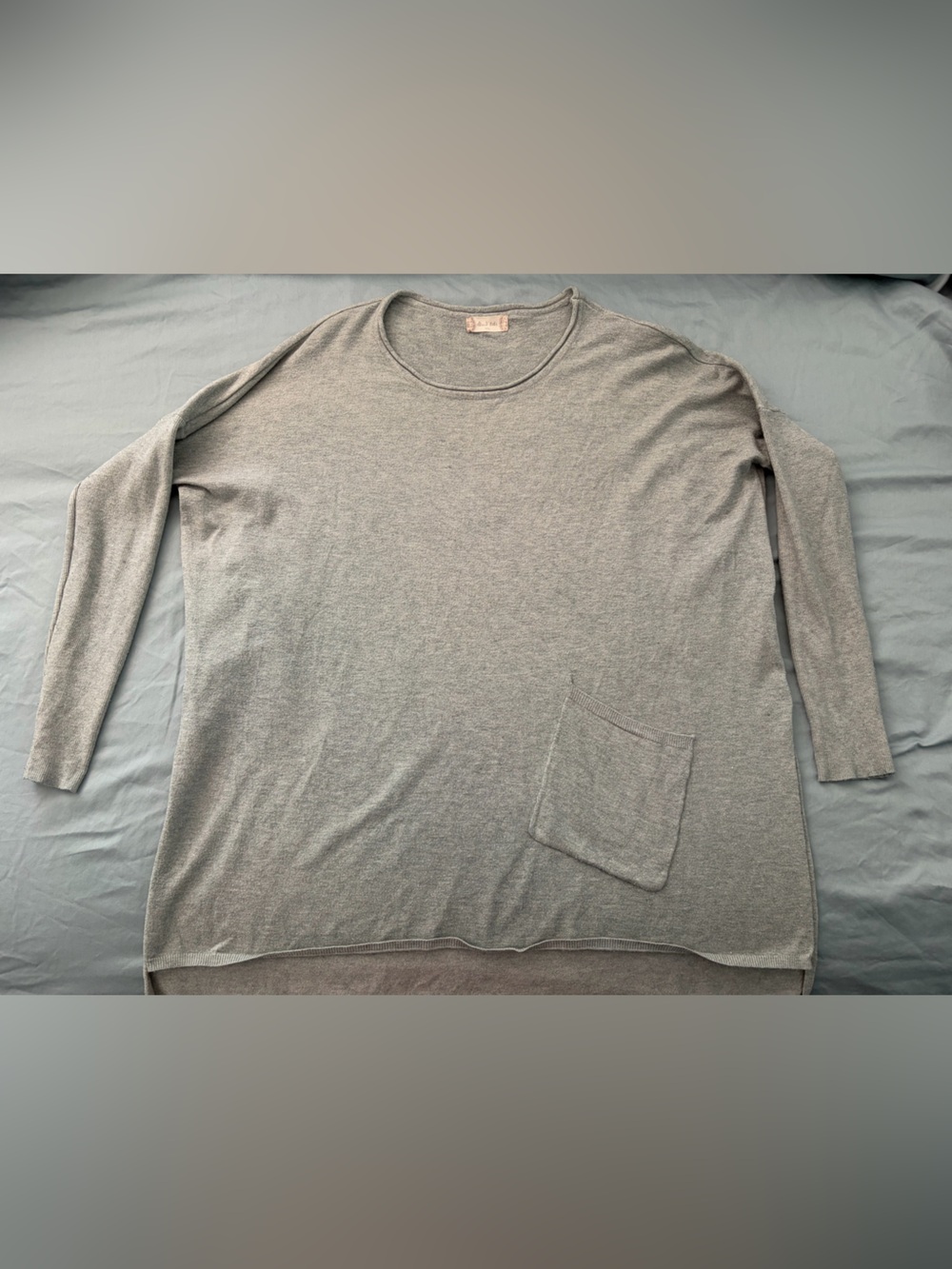 Altar’d State Sea foam Green Long-Sleeve Knit Womens Shirt with Pocket